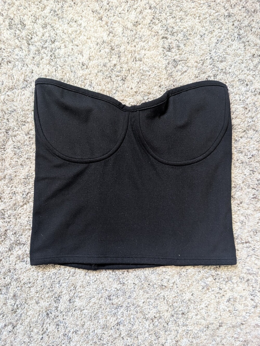 Joah Brown Bustier Tube Top Black